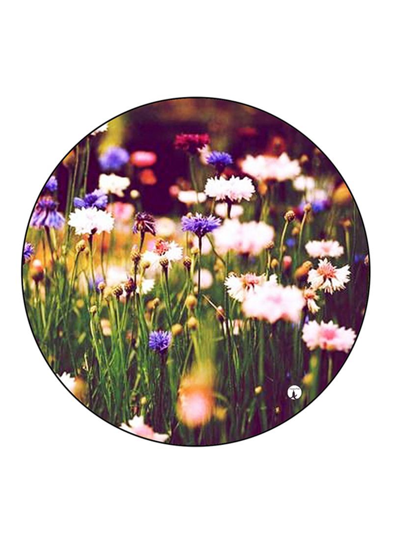 Flowers Printed Mouse Pad  Multicolour
