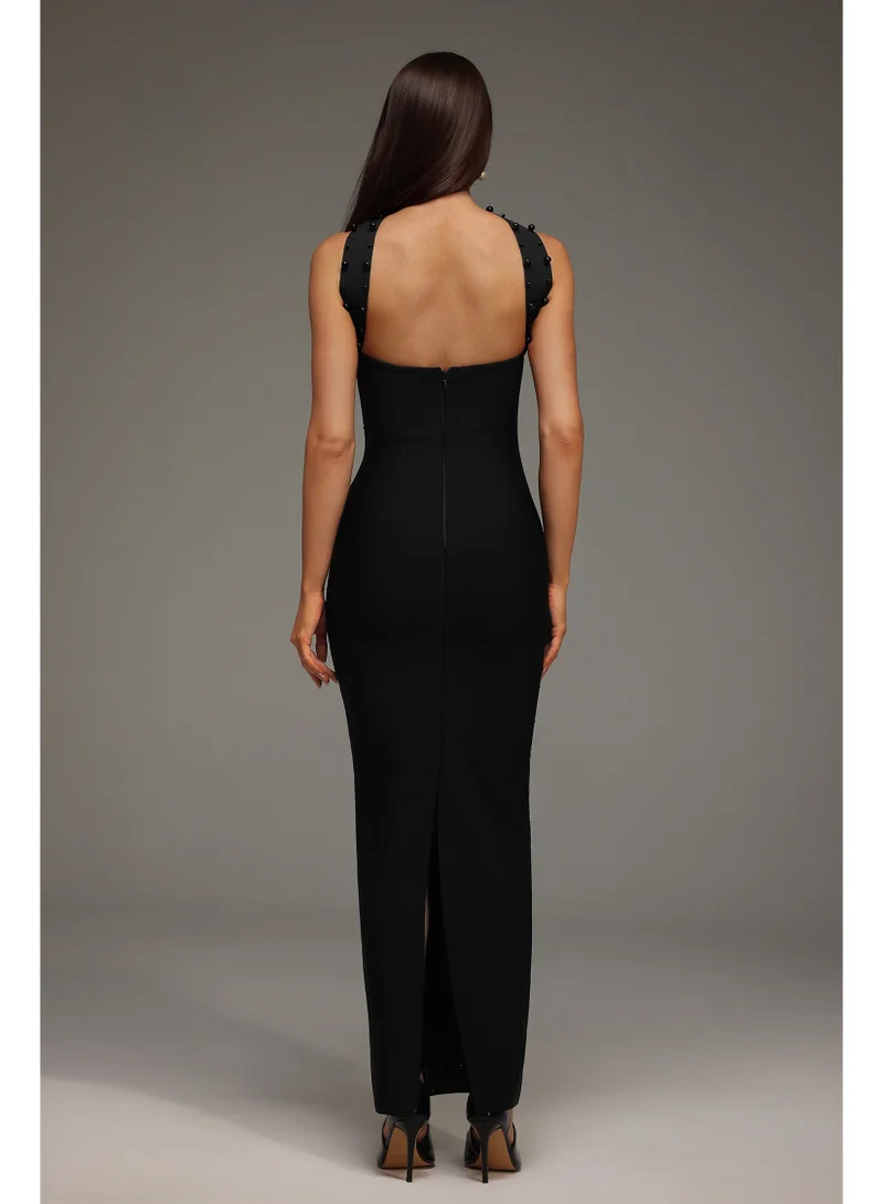 Bella Barnett Nesya Sleeveless Pearl Bandage Maxi Dress