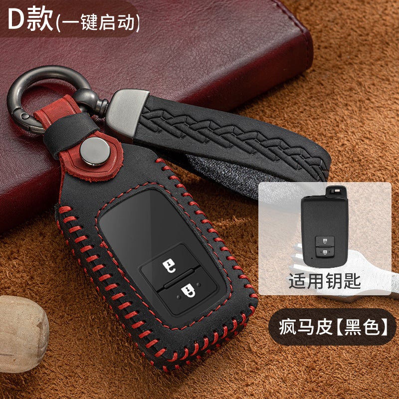 Generic Suitable for Toyota Camry Corolla Key Set CHR Lei Ling Prado Rong Asian Dragon Highlander Bag Buckle D classic Black 