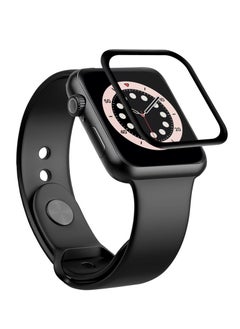TWEGGON 2pc Pack Apple Watch SE3/SE2/SE 44mm Screen Protector, Full Cover 3D Screen Protector for Apple Watch SE3/SE2/SE/6/5/4 44MM Black/Clear  - Image 1