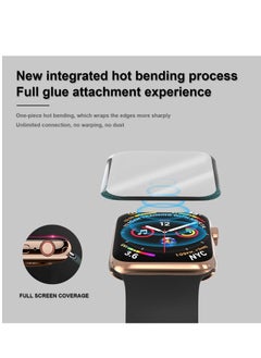 TWEGGON 2pc Pack Apple Watch SE3/SE2/SE 44mm Screen Protector, Full Cover 3D Screen Protector for Apple Watch SE3/SE2/SE/6/5/4 44MM Black/Clear  - Image 3