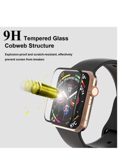 TWEGGON 2pc Pack Apple Watch SE3/SE2/SE 44mm Screen Protector, Full Cover 3D Screen Protector for Apple Watch SE3/SE2/SE/6/5/4 44MM Black/Clear  - Image 4
