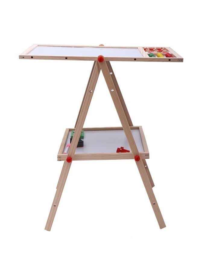 GUDOO 2 in 1 Kids Easel Height Adjustable Double Sided Art Painting Activity Easel Stand Wooden Dry Erase Board With Whiteboard Chalkboard For Toddler Boys Girls - Image 5