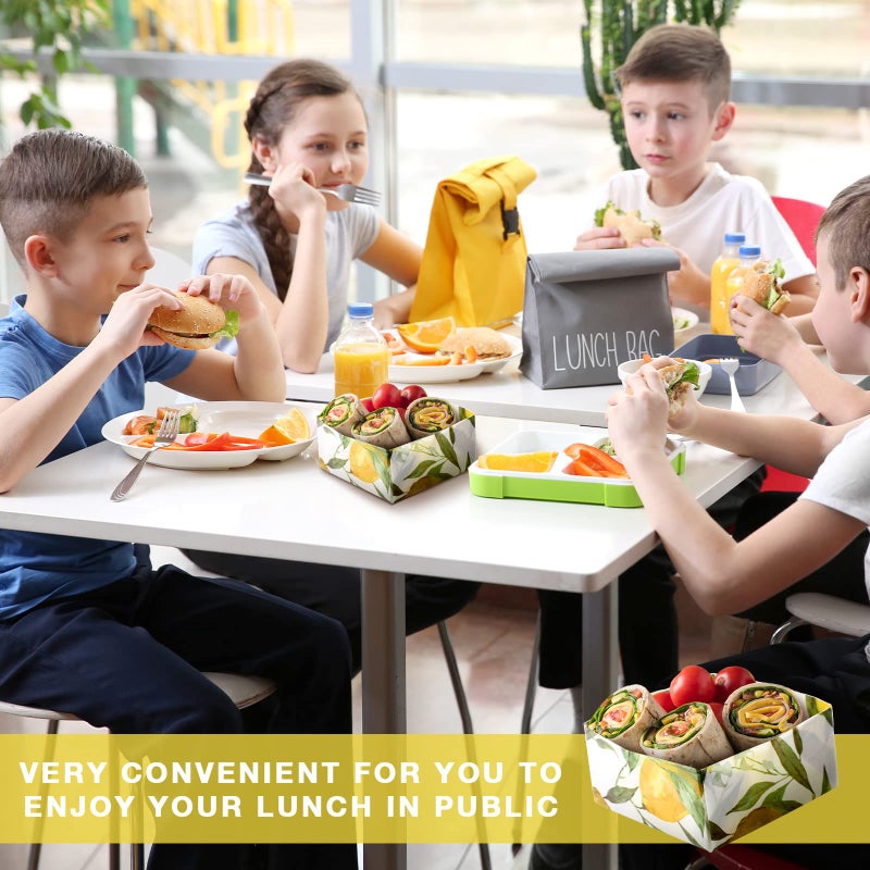 Eersida 150 Sheets Wax Paper Sheets Wax Paper Sheet for Food Lemon Grease Proof Deli Wraps Basket Liners Deli Paper Sheets Wax Paper Baking Paper Parchment Paper Sandwich Wrap Paper Picnic Basket Liners - Image 5