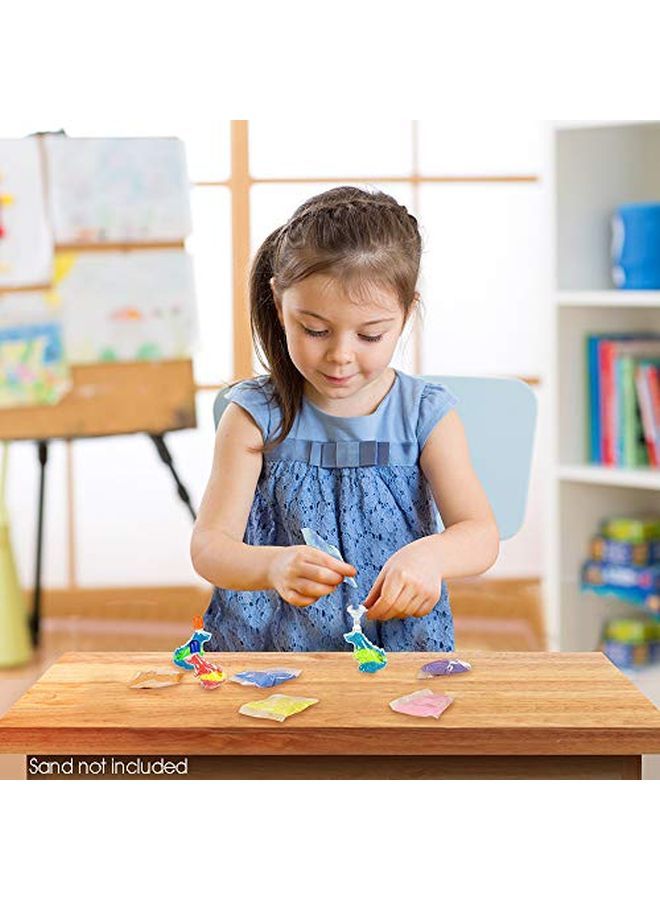 ArtCreativity Sand Art Dinosaur Bottle Necklaces Pack Of 12 Sand Art Craft Kit With Dinosaur Sd Bottles Craft Party Supplies And Party Favors For Kids Sand Sold Separately - Image 5