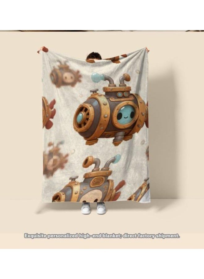 general Baby and children's cartoon flannel thin blanket (warm and comfortable, suitable for sleep, game use) 70cm*100cm - Image 2