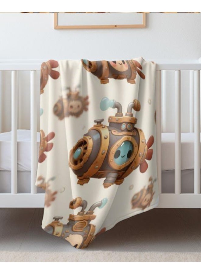 general Baby and children's cartoon flannel thin blanket (warm and comfortable, suitable for sleep, game use) 70cm*100cm - Image 1