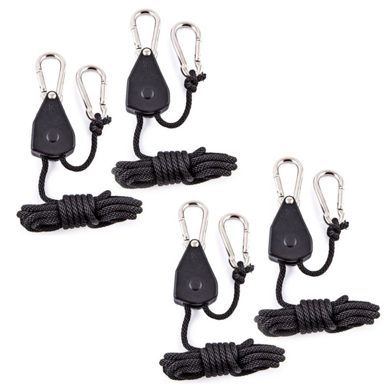 Camping Pulley 4 Inch - Upgraded Metal Wheel Max Load 68-75kg Adjustable Rope Buckle for Outdoor Camping, Light Lifting, Tent Guylines - Image 1