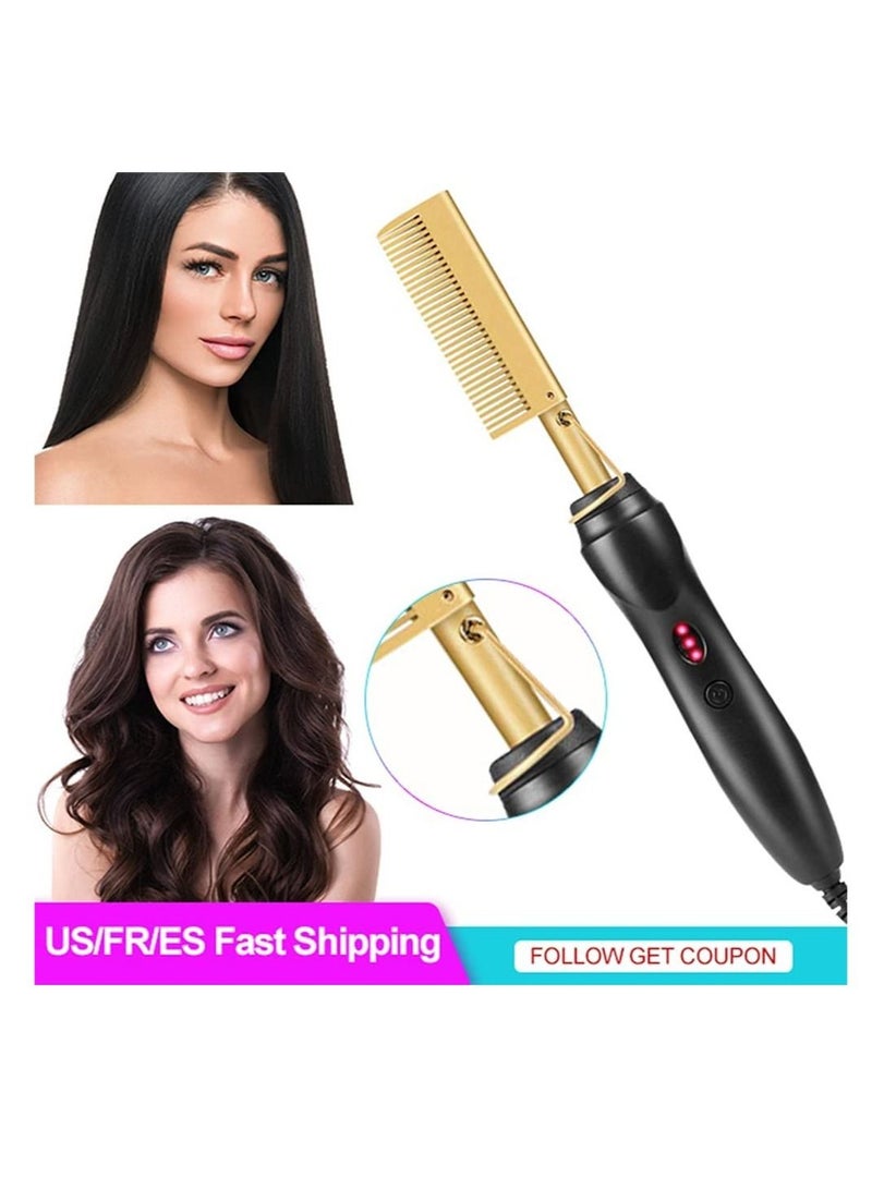 ELTRAZONE Heating Comb Straightener Electric Hot Comb Flat Iron Hair Straightening Brush Smoothing Iron Comb Hair Straightener Brush - Image 4
