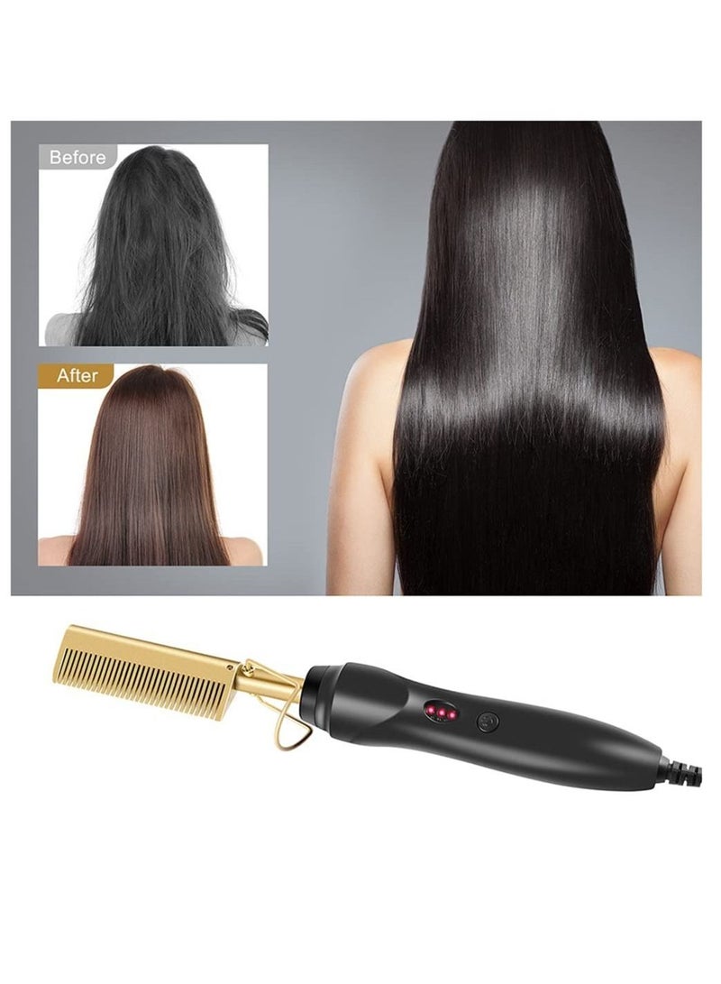 ELTRAZONE Heating Comb Straightener Electric Hot Comb Flat Iron Hair Straightening Brush Smoothing Iron Comb Hair Straightener Brush - Image 3