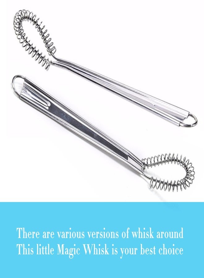 KAYCROWN Best Utensils Stainless Steel Mini Egg Whisk Beater Handheld Milk Frother Foamer Foaming Creamy Coffee Mixer Spring Sauce Blender Kitchen Accessories - Image 5