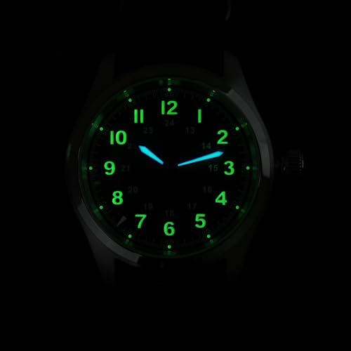 TACTICAL FROG Militado ML08 Japanese Sweep VH31 Field Watch 38mm Men's Military Watch Sapphire Crystal 10 ATM Waterproof Analog Watches for Men and Women, Black Dial - Image 4