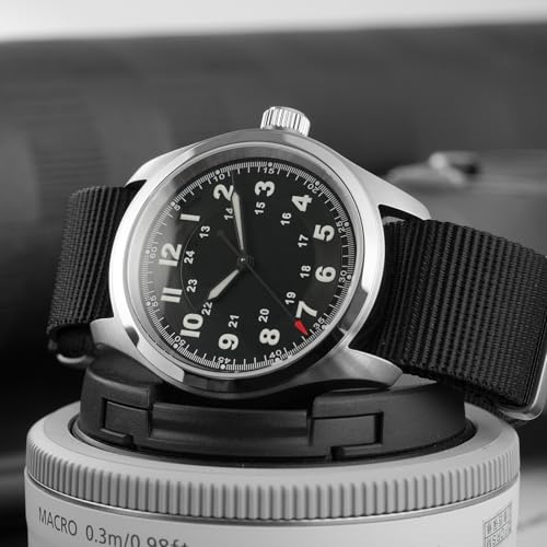 TACTICAL FROG Militado ML08 Japanese Sweep VH31 Field Watch 38mm Men's Military Watch Sapphire Crystal 10 ATM Waterproof Analog Watches for Men and Women, Black Dial - Image 3