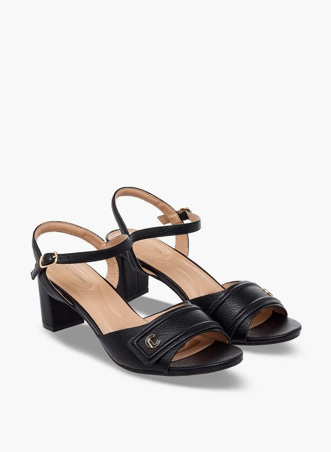 لو كونفورت Women Textured Block Heel Sandals