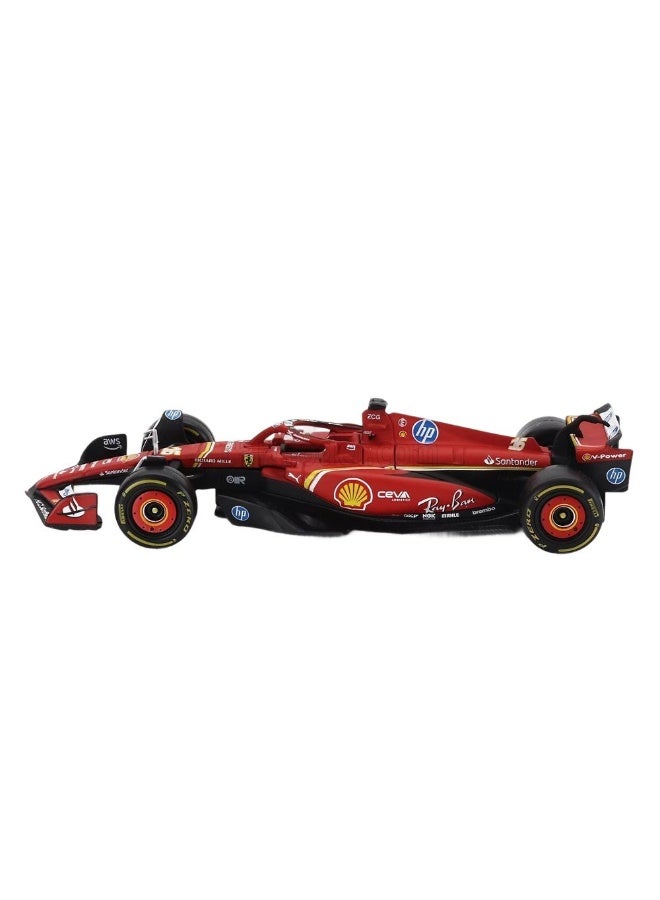 Bburago Racing F1 2024 Ferrari SF24 #16 Charles Leclerc & #55 Carlos Sainz Die-cast Cars 2-Pack Set (1:43) - Image 3