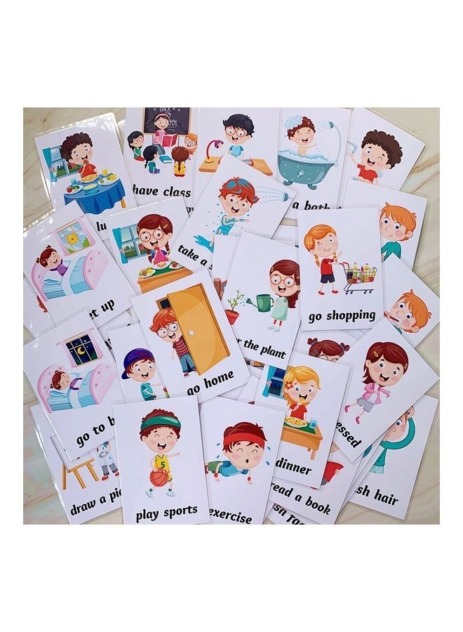 NIBEMINENT 34-Piece Early Learning Flash Cards For Kids 16 X 22cm - Image 1