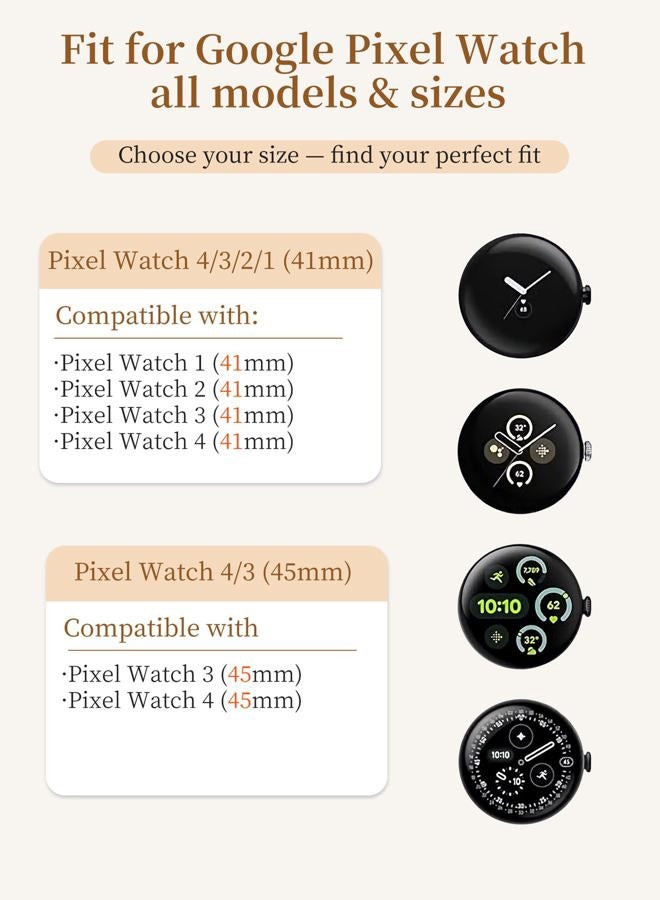 Zspoly 2 Pack Nylon braided Sport bands Compatible with Google Pixel Watch 4/3 /2/1 45mm Bands,Soft Breathable 41mm watch Straps for Men Women - Metal Parachute Buckle Replacement Watch Band - Image 2