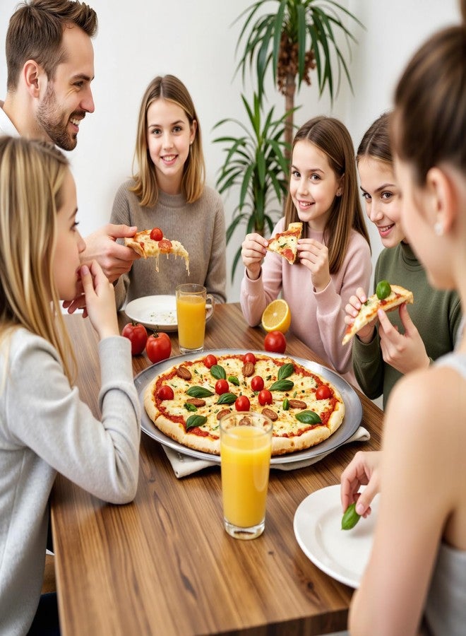 NRAMOOS 16 inch Stainless Steel Pizza Pan, Large Round Pizza Pan Tray Easy Clean Tray for Oven - Image 4