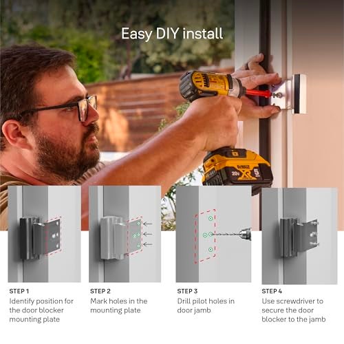 Master Lock Reinforcing Door Blocker for Entry Locations, Incremental Door Security, Child Proof Stopper for Toddler Safety 3 pk - Image 5