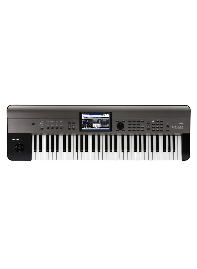 Korg KROME-88 EX Music Workstation | Krome Series | EDS-X Engine | 88-Key Natural Weighted Hammer Action | 4GB PCM Memory | 7-Inch TouchView | Black - Image 1