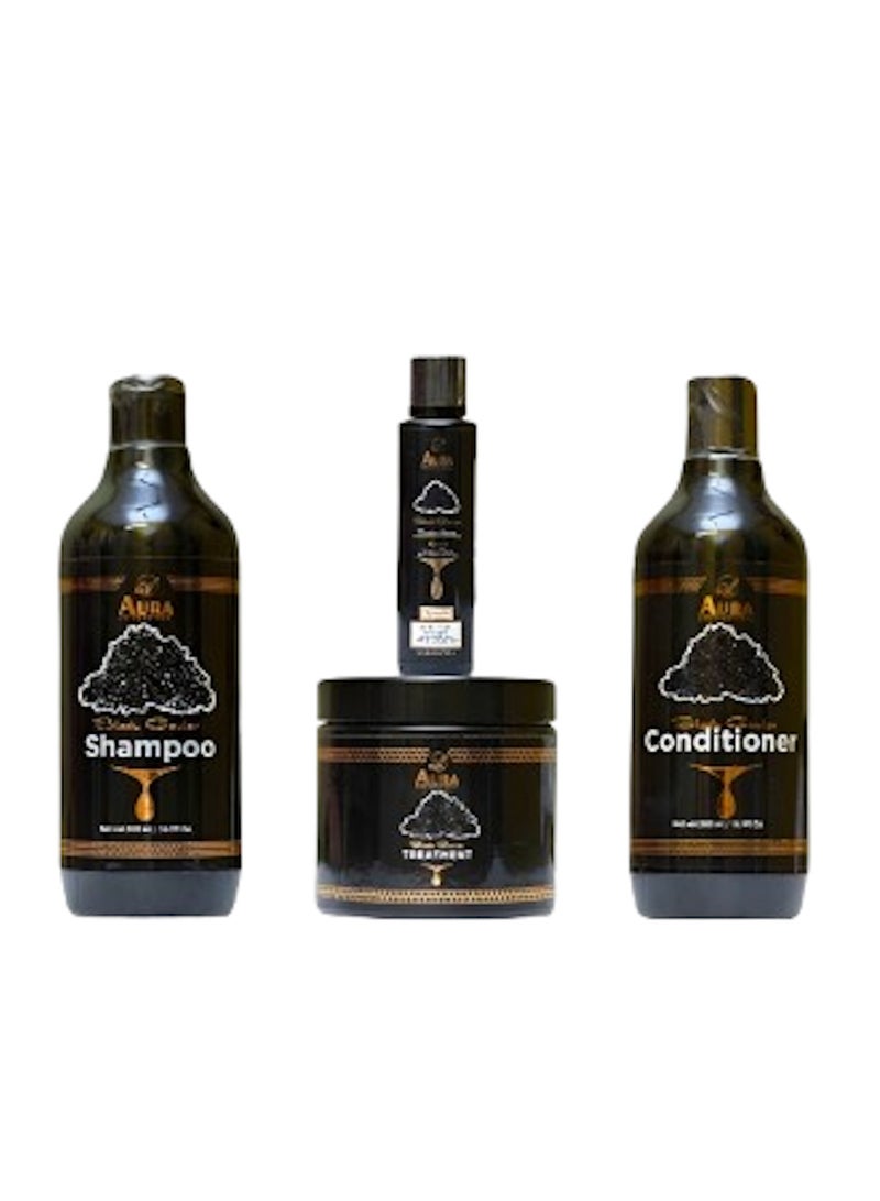 Aura professional Black Caviar Hair Care Set of 4 Pieces  - Image 1