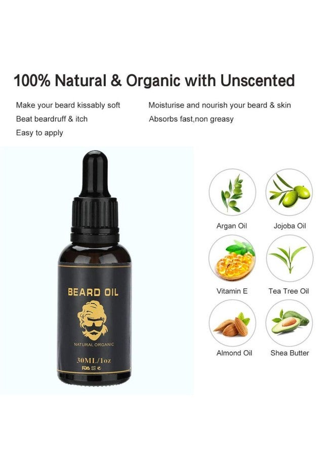 كلاراكو مجموعة فرشاة اللحية وماكينة قصها للرجال، صندوق هدايا للعناية باللحية مع زيوت اللحية، وزبدة البلسم، ومقص الحلاقة، وفرشاة الشارب وتشكيله وتقليمه، ومجموعات أدوات الحلاقة للذقن الجافة أو الرطبة - Image 3