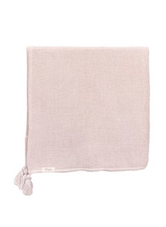 كرين بيبي بطانية Crane Baby Dusty Rose Luxe، بطانية ناعمة من القطن لغرف الأطفال وعربة الأطفال، مصنوعة من القطن والكشمير، 36 بوصة × 36 بوصة  - Image 1