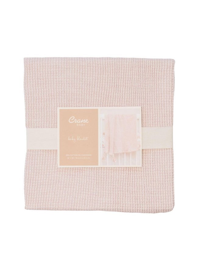 Crane Baby Dusty Rose Luxe Blanket, Soft Cotton Nursery and Stroller Blanket, Cotton and Cashmere, 36" x 36" - pzsku/Z11A360C94D7630CB04CBZ/45/_/1737031065/04bf3513-6b12-4e1b-b1f2-1a5b876b6a34