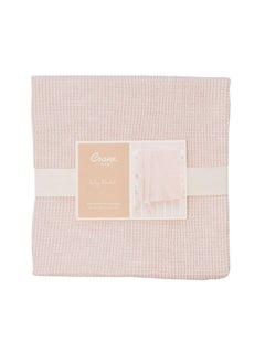 كرين بيبي بطانية Crane Baby Dusty Rose Luxe، بطانية ناعمة من القطن لغرف الأطفال وعربة الأطفال، مصنوعة من القطن والكشمير، 36 بوصة × 36 بوصة  - Image 5