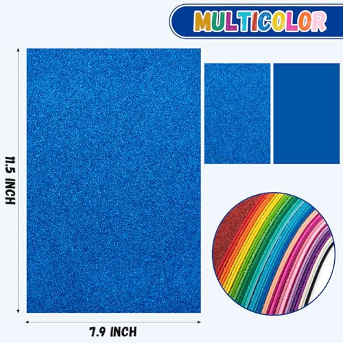 Nitelemn 36 Pack Glitter Foam Sheets Craft 8 x 12 inch 36 Colors Sparkles Foam Paper for Art Crafts Projects Classrooms Scrapbook Gift DIY Cutters Card Party Decoration - Image 3