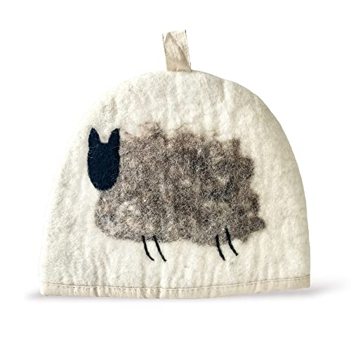 Glaciart One Wool Teapot Cozy Kettle Cover | Dome Shaped Large Tea Cosy, Kettle or French Press | Handmade & Needle Felted from Natural Wool | Warms Up to 2 Hours | Great as Gift - Image 1
