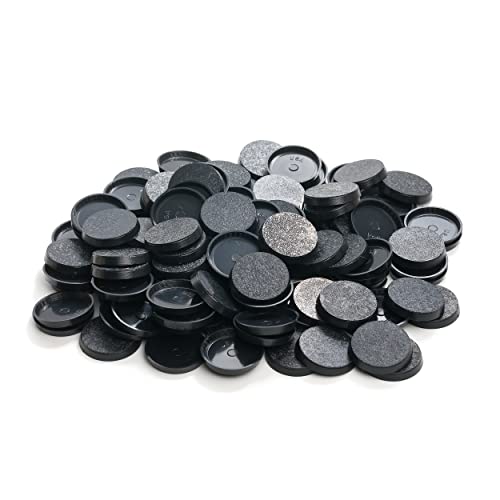 EasyPegs 25mm Textured Plastic Round Bases or 098inch Wargames Table Top Games 120 Count - Image 1