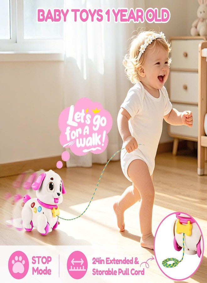 LUDILO Musical Puppy Toys for 1 Year Old Girl Gifts, Learning Educational Crawling Infant Baby Toy 6-12-18 Months, Pull Along Baby Toddler Girl Toys Gifts for 1 2 3 Year Old Girls 1st Birthday Present - Image 4