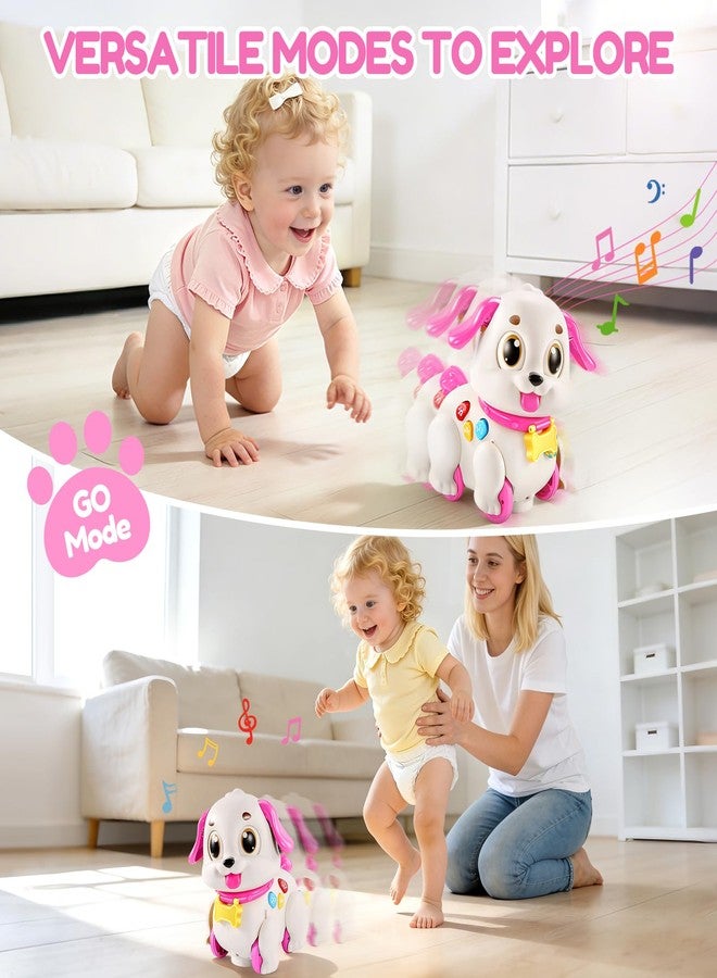 LUDILO Musical Puppy Toys for 1 Year Old Girl Gifts, Learning Educational Crawling Infant Baby Toy 6-12-18 Months, Pull Along Baby Toddler Girl Toys Gifts for 1 2 3 Year Old Girls 1st Birthday Present - Image 3