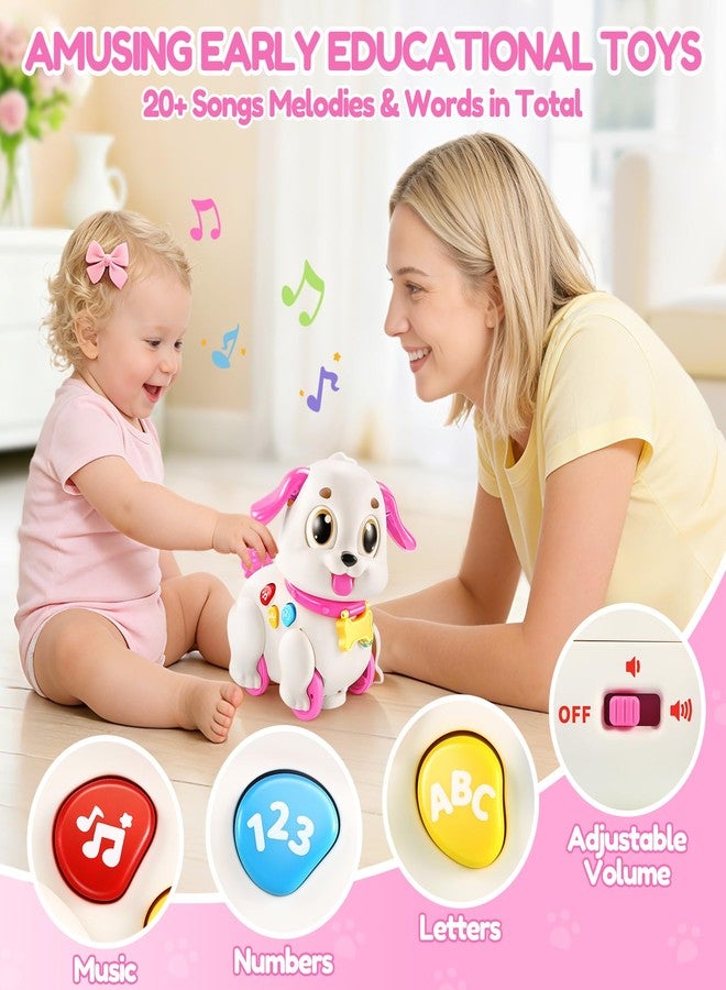 LUDILO Musical Puppy Toys for 1 Year Old Girl Gifts, Learning Educational Crawling Infant Baby Toy 6-12-18 Months, Pull Along Baby Toddler Girl Toys Gifts for 1 2 3 Year Old Girls 1st Birthday Present - Image 2