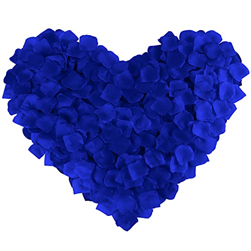 Neo LOONS 1000 Pcs Artificial Silk Rose Petals Decoration Wedding Party Color Sapphire Blue - Image 1