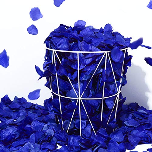 Neo LOONS 1000 Pcs Artificial Silk Rose Petals Decoration Wedding Party Color Sapphire Blue - Image 2