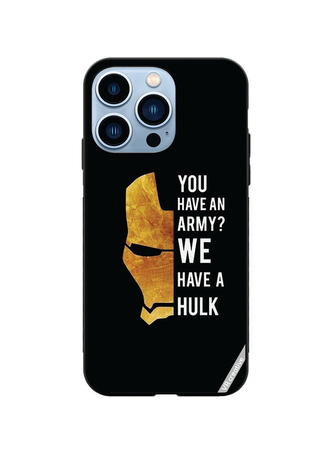 VR CREATIVE Protective Case Cover For Apple iPhone 13 Pro Max Hulk Caption Design Multicolour - Image 1