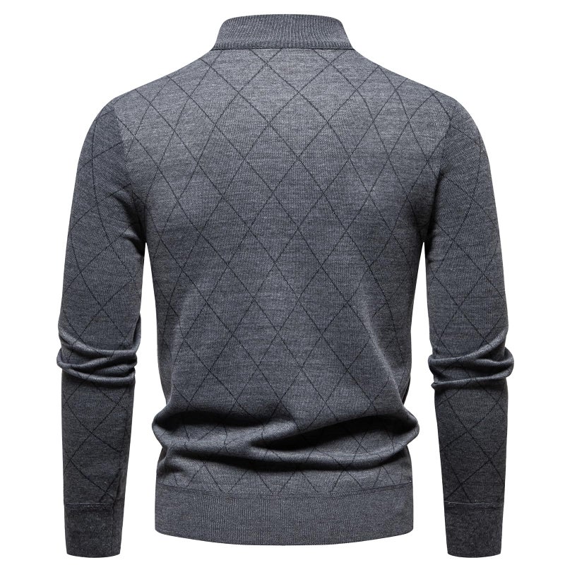Mylldey 1/4 Zip Pullover Mens Sweaters Lightweight Pullover Soft Men's Knit Long Sleeve Sweater (Grey, XL) - Image 3
