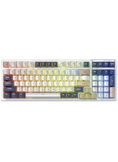 AULA F98 Wireless Mechanical Keyboard, 95% Hot-swappable, Pre-lubed Gaote Peach Switch, Gasket Structure, RGB Backlit, Tri-Mode BT5.0/2.4G/USB-C Mechanical Keyboard  - Image 1