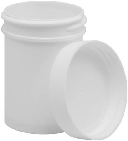 EZY DOSE Ointment Jar and Container, Screw on Cap, Leak-Proof Container for Creams and Balms, Durable Design, Ideal for DIY Skincare and Herbal Remedies, 2 oz Capacity, White (Pack of 12)