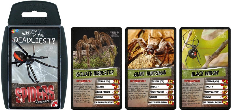 Top Trumps Card Game Spiders - Family Games for Kids and Adults - Learning Games - Kids Card Games for 2 Players and More - Kid War Games - Card Wars - for 6 Plus Kids - Image 1