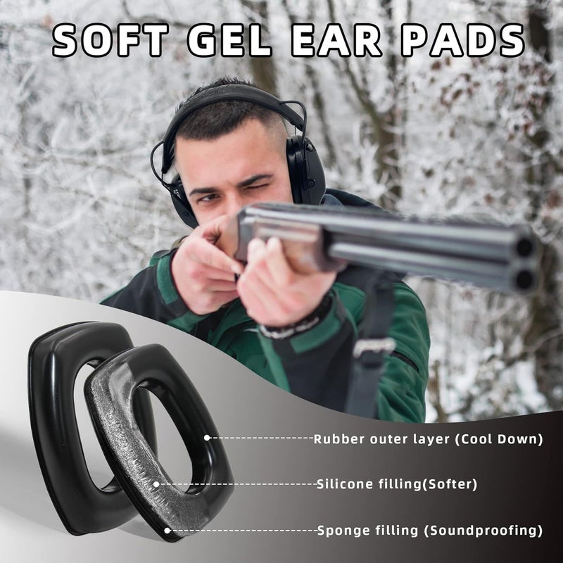 Zohan EM054 Electronic Ear Protection for Shooting Range with Sound Amplification Noise Reduction, Ear Muffs for Gun Range - Image 3