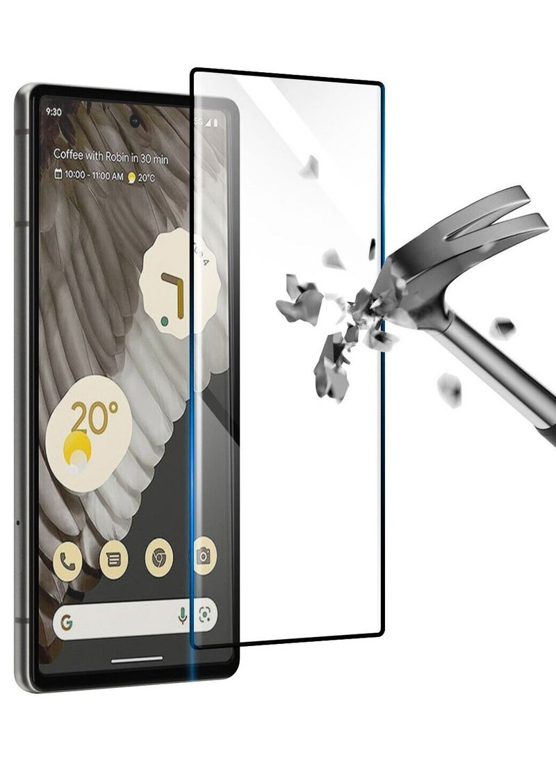 CATANES Google Pixel 7 Pro Screen Protector Tempered Glass 9H Anti-Scratch Shatterproof HD Curved Edge to Edge Full Coverage Film 6.7 inch - Image 3