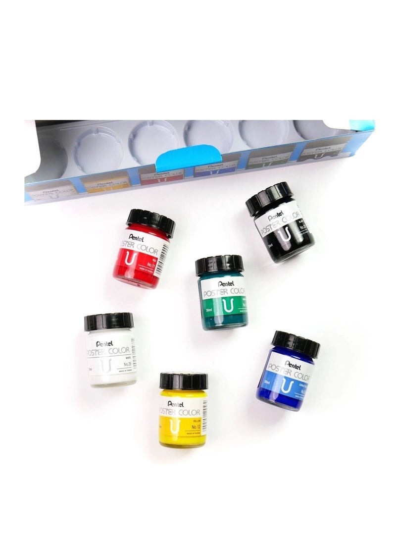 Pentel - 6-Piece Poster Colour Set Multicolour - Image 1