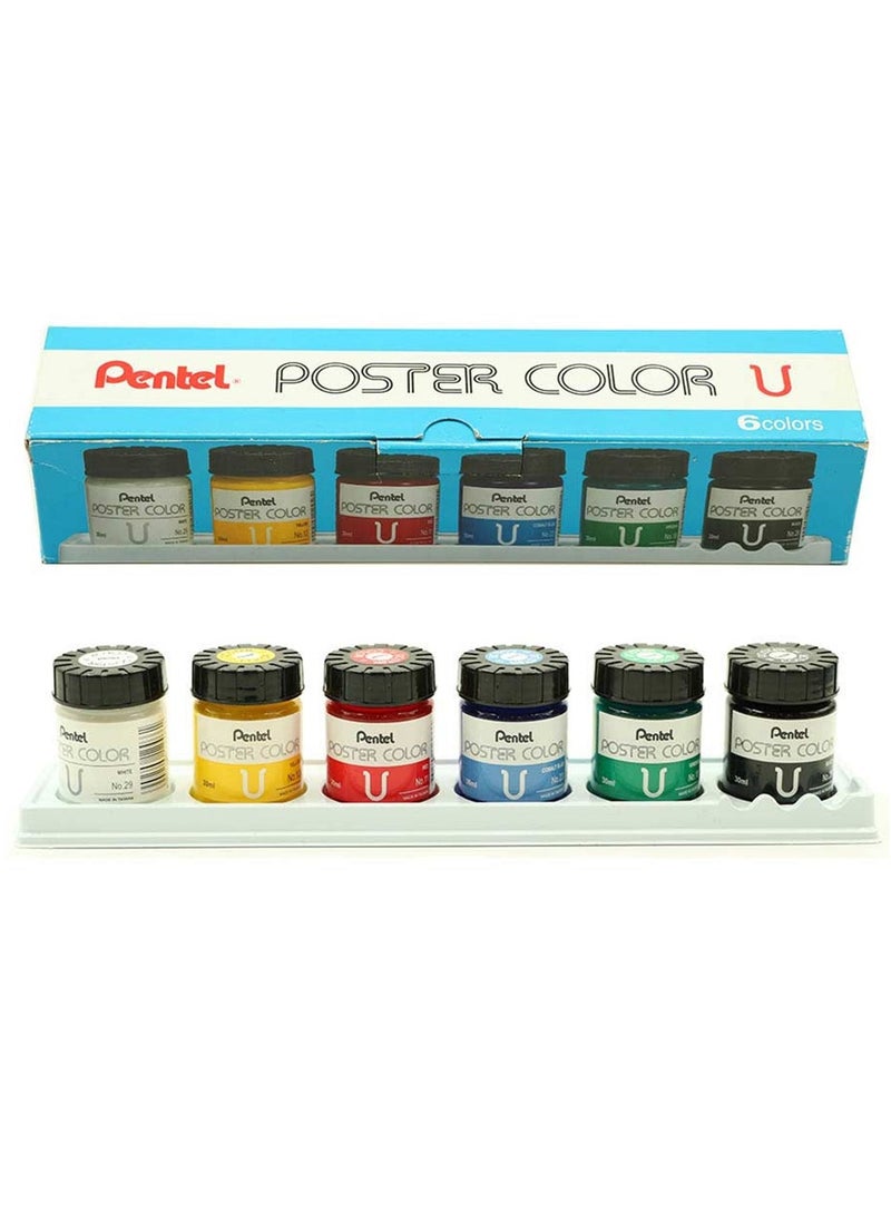 Pentel - 6-Piece Poster Colour Set Multicolour - Image 1
