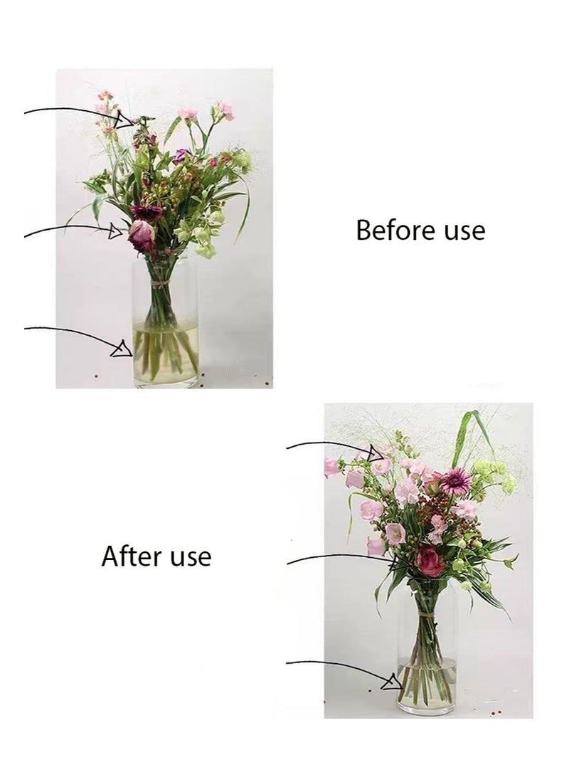 كريسال محلول مغذي للورد، عبوات طعام شفافة للزهور لتنسيق الزهور والباقات، مستلزمات تنسيق الزهور الطازجة، مادة حافظة للزهور ومحلول مغذي لإطالة عمر الزهور (5 جرام، 20 عبوة) - Image 5