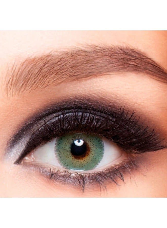 أنستازيا يو اس ايه شيكاغو جرين عدسات لاصقة للاستخدام لمدة 9 اشهر، عبوة مكونة من قطعتين، عدسات لاصقة ملونة، عدسات لاصقة تجميلية، عدسات لاصقة خضراء - Image 1