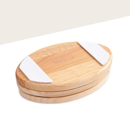 LOOBANI Wooden Football Dog Puzzle Toys Interactive Treat Puzzle Enrichment Dog Toy for SmallMediumLarge Dogs - Image 1
