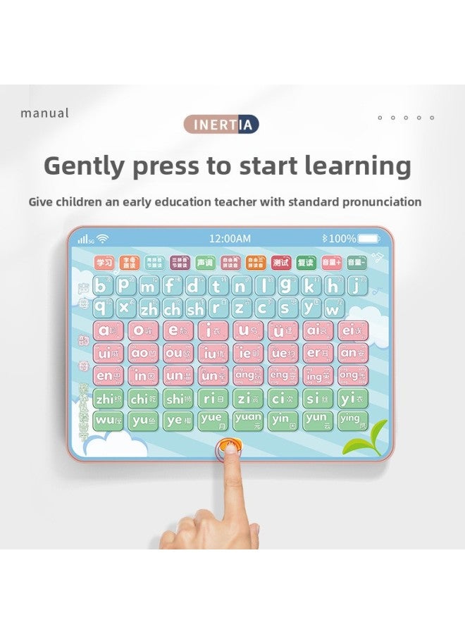 آلة قراءة نقطة اللمس الذكية للأطفال في المدرسة الابتدائية بينيين آلة تعلم تعليمية للأطفال لعبة آلة قصة التعليم المبكر الصينية - اللون: 12 بوصة كمبيوتر لوحي كبير يعمل باللمس بينيين [بطاقة التكوين + بطارية] أحمر  - Image 5